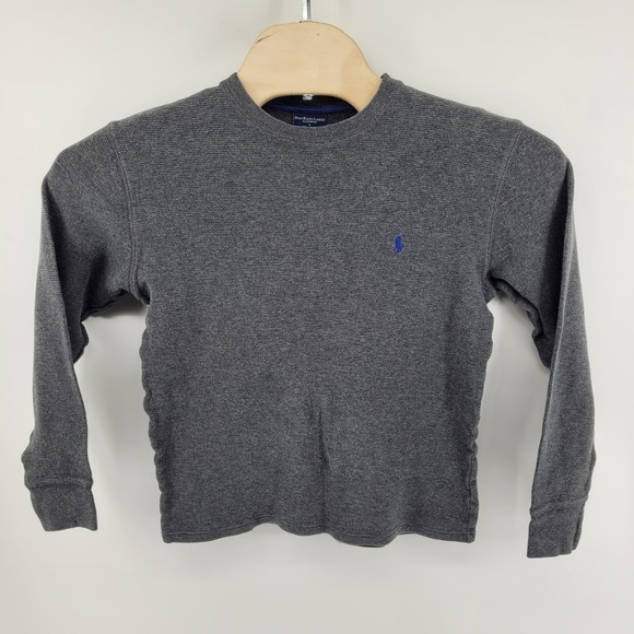 Polo Ralph Lauren Other - Polo Ralph Lauren Mens Small Gray Waffle Knit Thermal Long Sleeve Sleep Shirt
